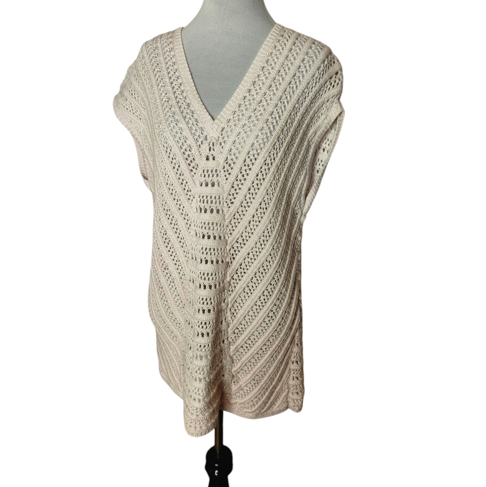 Peck & Peck Sleeveless V-Neck Knit Sweater Size Large